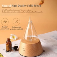 Touch Glass&wood essential oil aromatherapy diffuser,Two-stage spray Negative ion Scent diffuser 5T6