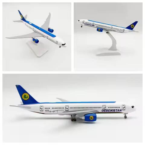 1/400 airplane scale 20CM Alloy Collectible Plane Gift UZBEKISTAN AIRWAYS B787 Children toys Diecast