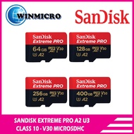 SanDisk Extreme Pro MicroSDXC 32GB| 64GB |128GB |256GB |400GB |512GB |1TB USH-3 A2 CLASS 10 READ 200mb/s WRITE 140mb/s with Adapter (Local Lifetime warranty)