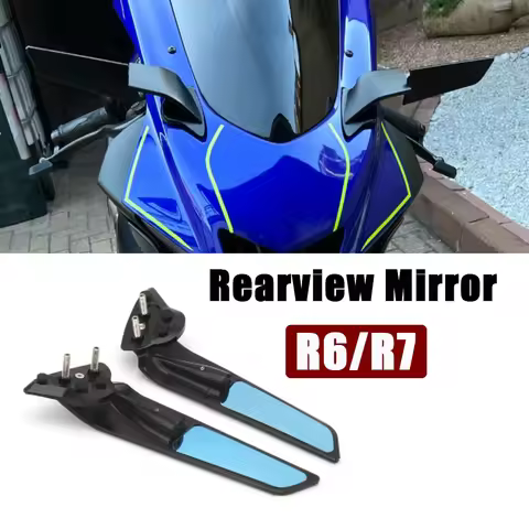 YZF R7 World GP 60th Anniversary Motorcycle Adjustable Rotating Stealth Mirror For Yamaha YZF R6 YZF