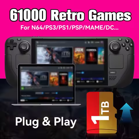 512G/1TB Game Card For Steam Deck/Win Handheld Game Console/PC With 61000 Games Batocera OS Memory C