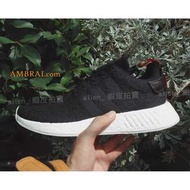 【AMBRAI.恩倍】 adidas NMD R2 黑魂 黑橘 經典 潮流 百搭 休閒 慢跑鞋 boost CG3384