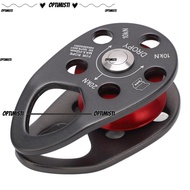 OPTIMISTIVF Single Pulley, Aluminum Fixed Side Plates Bearing Pulley,  Roller Bearing Gray and Red T