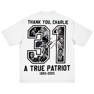 Freedome Red Signature 1993 - Charlie Kirk Tribute Faith Christian RIP Charlie Kirk Cotton Graphic T