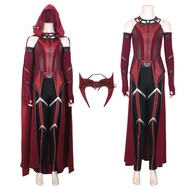 Wanda Vision Scarlet Cosplay Witch Maximoff Cosplay Costume Halloween Carnival Suit Mask Halloween C