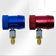 1234YF Adjustable Automotive Air Conditioning High And Low Pressure Quick Coupler Refrigerant Meter 