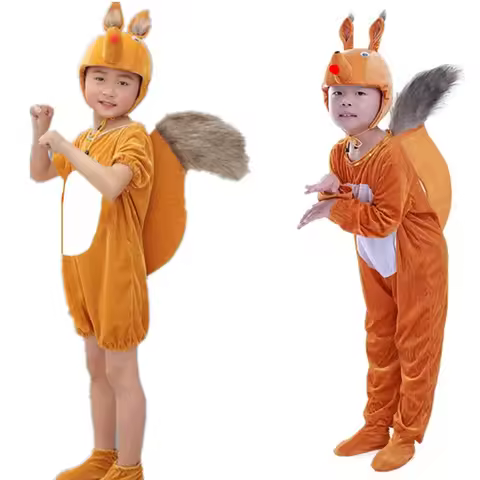 Halloween children squirrel costumes stage cute animals clothing for girl boy cosplay clothes