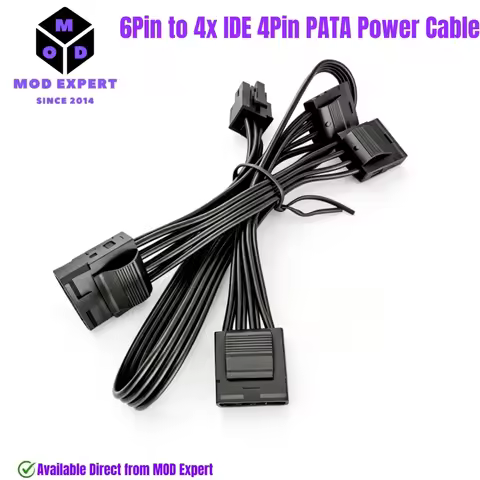 6Pin to 4x IDE 4Pin Straight PATA Peripheral Power Cable for Seasonic FOCUS PLUS 1000W 850W 750W 650