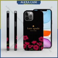 Kate Spade เคสโทรศัพท์สำหรับ iPhone 14 Pro Max / iPhone 13 Pro Max / iPhone 12 Pro Max / iPhone 11 Pro Max / XS Max / iPhone 8 Plus / iPhone 7 plus ฝาครอบเคสป้องกันหนังแกะป้องกันการตก EEG9IH