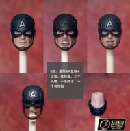 徵 全新 閃回頭雕 Set B 美國隊長 戰損版 漫威 復仇者聯盟 終局之戰 Captain America Marvel Avengers 4 Endgame 適合Mafex SHF Marvel 