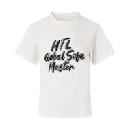 เสื้อยืดแขนสั้นคอตตอน SX White Water Soft สำหรับผู้หญิง ทรงหลวม สไตล์เรียบง่าย ลำลอง ฤดูร้อน 2025 คอ