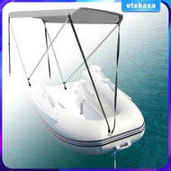 [Etekaxa] Foldable Boat Top Covers Waterproof Fishing Inflatble Boat Kayak Canopy with Adjustable Straps Poles