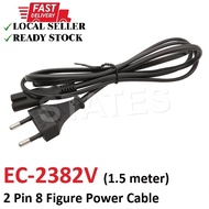 1.5 Meter Euro Plug Electric AC Extension Cord 2 Pin 8 Figure Power Cable - EC-2382V