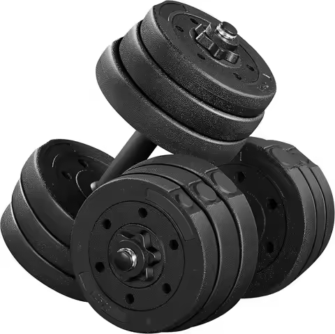 Yaheetech Adjustable Dumbbells Weight Set Dumbbell Weights Exercise & Fitness Equipment w/ 4 Spinloc