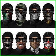 PS1 Skull Balaclava Face Mask Windproof Tactical Headgear Neck Scarf Essential for Outdoor Sports SP