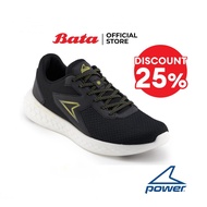 Bata บาจา Power รองเท้าผ้าใบออกกำลังกาย แบบผูกเชือก สำหรับผู้ชาย รุ่น Xe+100 Series สีดำ รหัส 8186742