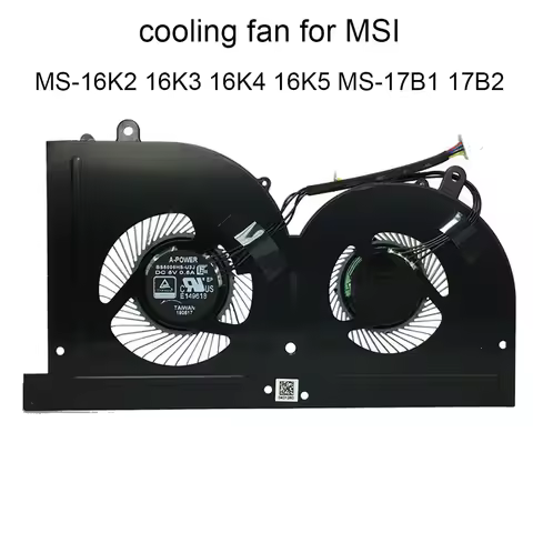 Notebook Cooler Fans For MSI GS63VR GS73VR GS62 MS-17B1 MS-16K4 16K5 16K3 CPU GPU Cooling Fan BS5005
