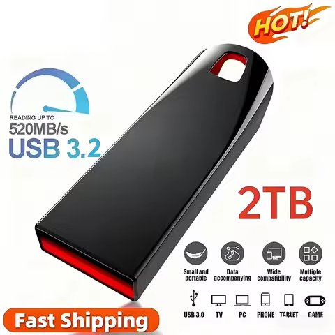 2TB USB 3.2 Metal Flash Drives High Speed Pendrive 1TB Portable Usb Drive Waterproof Memoria Usb Fla