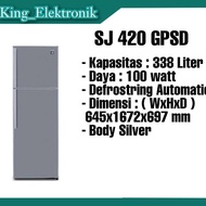 (GRL01) KULKAS 2 PINTU SHARP SJ 420GP-SD/ KULKAS SHARP 2 PINTU/SJ-420