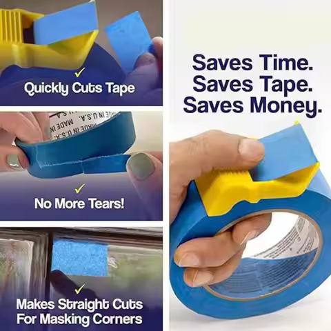 57QF Pack of 3 Ergonomic Tape Dispenser for Masking and Painter’s Tape Great for School Projects and