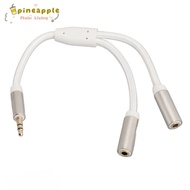PINEAMY Headphone Splitter, Gold Plated 3.5mm 1 Male to 2 Female Stereo Y Splitter Cable, Flexible 2