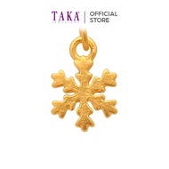 IH0 TAKA Jewellery 999 Pure Gold Pendant Snow Flake