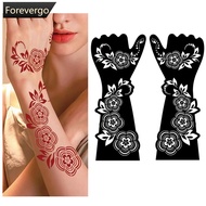 FOREVERGO Henna Tattoo Stencil Self-Adhesive Hollow-Out Body Art Template for Arm Hand Perfect for W