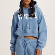 Gymshark Sweatshirt Women Short Loose Hooded Sweatshirt Fitness Training Sports All-Match Shar