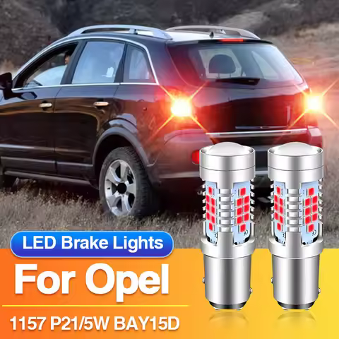 2PCS P21/5W LED Brake Light 1157 BAY15D Stop Tail Lamp for Opel/Vauxhall Astra G/Zafira A/Arena/Camp