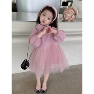 ALJ Allen's Home Spike September Girls Dress Spring Dress 2026 New Style Children Spring Autumn Styl