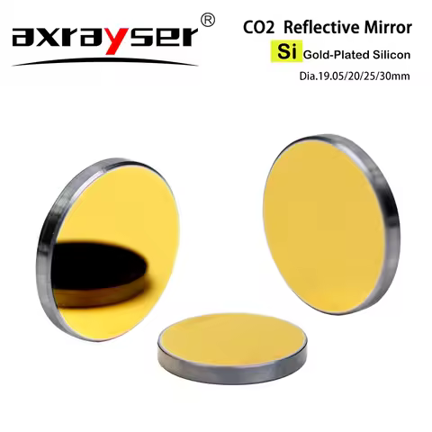 Co2 Laser Si Reflective Mirrors for Engraver Cutting Machine Gold-Plated Silicon Dia19.05/20/25/30 1