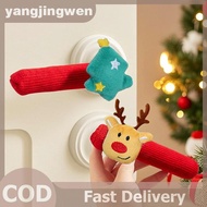 YANGWEN 1/4pcs Christmas Door Handle Decorations, Santa Claus Door Handle Gloves,Christmas Tree Deco