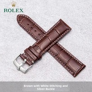 Rolex Genuine Leather Watch Band Mens Replacement Original Daytona Cleverni Black Green Ghost Series