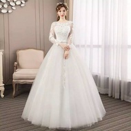 [Wedding Dress] Gaun Pengantin Lengan Panjang/Gaun Pengantin Muslimah