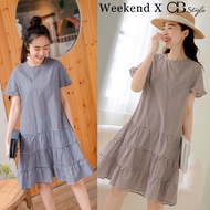 SG LOCAL WEEKEND X OB DESIGN CASUAL WORK WOMEN CLOTHES CHECKED SHORT SLEEVE DRESS S-XXXL SIZE PLUS SIZE