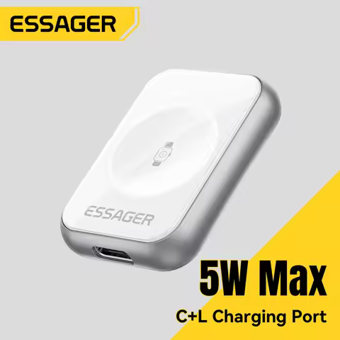 Essager 5W Magnetic Wireless Charger for Apple Watch Series 9 8 7 6 SE Type C Lighting Cable Convert