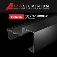 Jual Aluminium Z L Skrup Profile 60414 kusen 3 inch - CA Murah