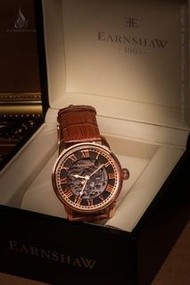 EARNSHAW自動機械 錶 watch 時尚 古典 急放 全新 玫瑰金配口非色皮帶連筆$999超值