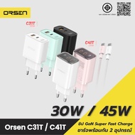 [175 Baht Express Delivery] Orsen by Eloop C31T C41T Fast Charger 30W 45W Type C Adapter Charge Char