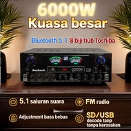 Sunbuck 888BT - Penguat Kuasa 5.1 Saluran - Kuasa Tinggi 6000W - Bes Stereo Bluetooth