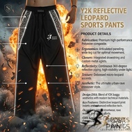 66666 S LIGHT UP LEOPARD GRAY LOOSEBANTS CASUAL PANTS
