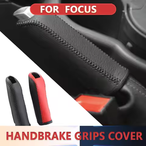 For Ford Focus 3 MK3 Handbrake Grips Genuine Leather Car Hand Brake Protection Decoration Cover Acce