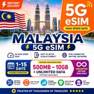 Malaysia 5G eSIM Digi Unlimited Data | 3–7 Days | No Daily Limit 🔥 Instant Delivery