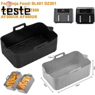 Air Fryer Basket, Rectangle Reusable Air Fryer Baking Tray, Silicone Rectangle Basket Containers for