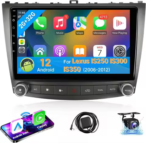 Android 13 Car Radio for Lexus IS 250 IS200 Is300 Is350 2006-2012 Carplay GPS Multimedia Stereo Wifi
