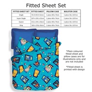 Pokemon Fitted Bedsheet Set / Summer Light Quilt 900 Thread Count Microluxe Rowlet Litten Popplio Pi