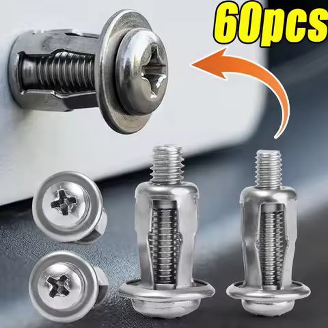 1-20pcs Petal Nut Stainless Steel Petal Expansion Screw Lantern Shaped Rivet Car License Plate Rivet