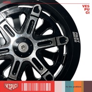 Cover Fan Spinner Fast Bike Super Six Black & Silver for Vespa LX LXV S Sprint Primavera GTS GT Seri