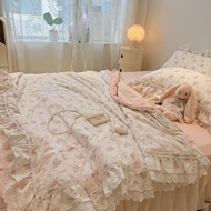 Cotton Duvet With Lace Single Queen Size INS Style Comforter Lolita Quilt Blanket