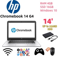 HP Chromebook 14 G4 4GB RAM,16GB SSD up to 256GB TF,14" refurbished gaming laptop hp